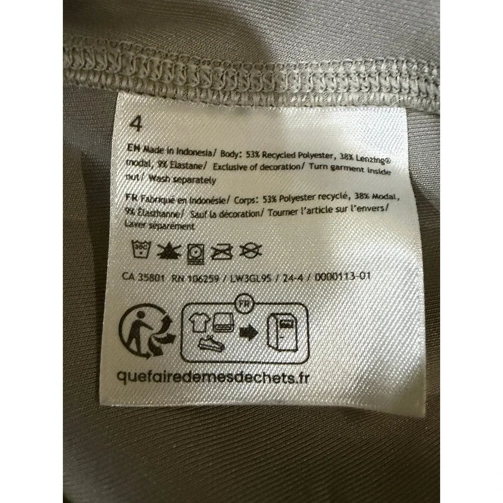 Luluemon Softstreme Perfectly Oversized‎ Cropped Crew Size 4 Riverstone *Flaw